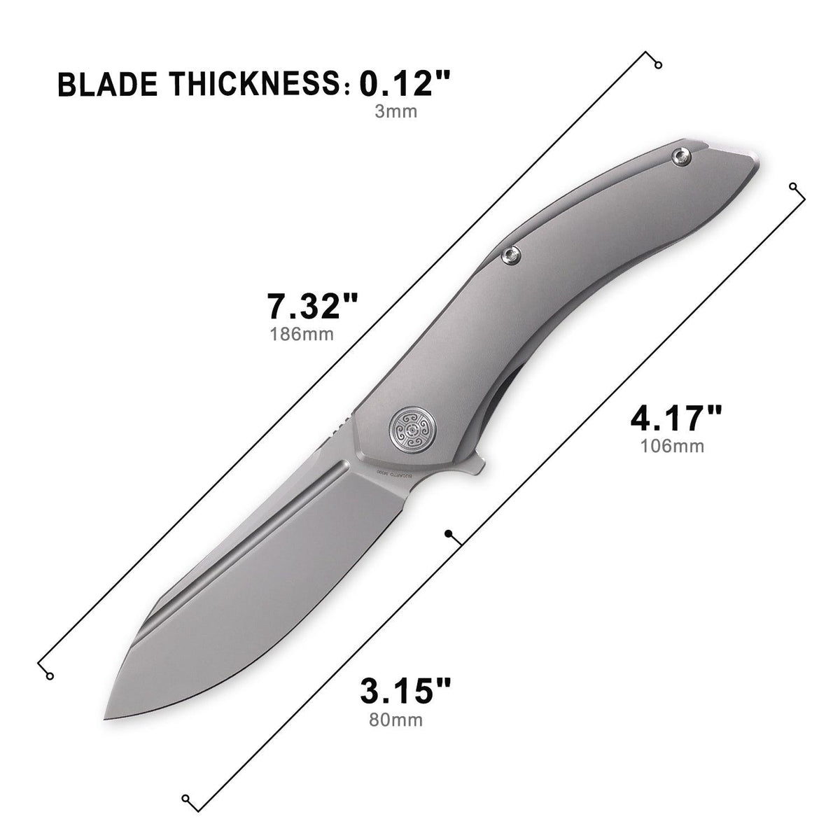 Blackstone Folding Pocketknife Locking Blade Black & Silver Handle