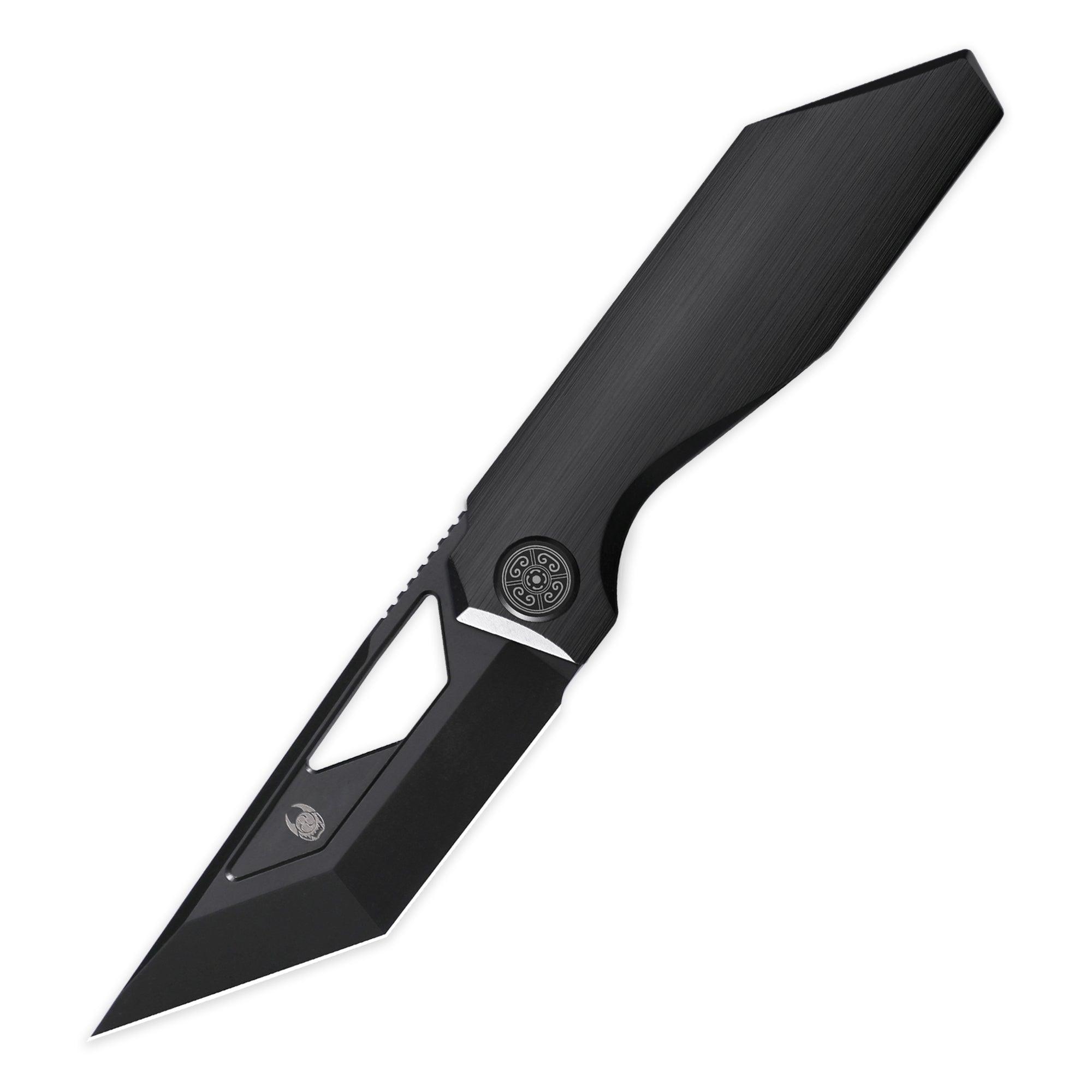 Front Flipper Thumb Hole Tanto Knife - Shimo&CavolKnives – cavolknives